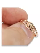 Ruso soviético rosa rosa 14k 585 oro Anillo vintage vrn071