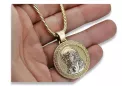 Médaille Jezus & chaîne de cordes en or 14k pj005yw20έcc020y50