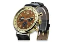 Yellow 14k 585 gold men's beautiful Geneve watch mw012y-br