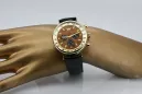 Yellow 14k 585 gold men's beautiful Geneve watch mw012y-br