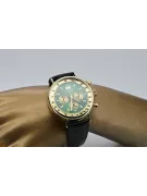 Жовтий 14k 585 золотий чоловічий годинник Geneve mw012y-gr