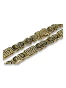 Yellow 14k 585 gold Bizantine greek bracelet cb050y