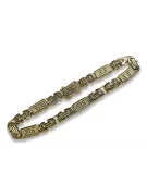 Gelbgold 14 K 585 Byzantinisches griechisches Armband cb050y