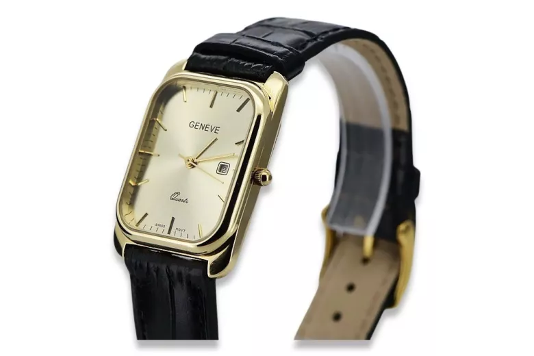 Reloj para hombres de oro Geneve ★ https://zlotychlopak.pl/es/ ★ Pureza de oro 585 333 Precio bajo!