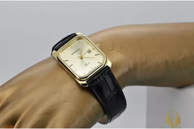 Reloj para hombres de oro Geneve ★ https://zlotychlopak.pl/es/ ★ Pureza de oro 585 333 Precio bajo!