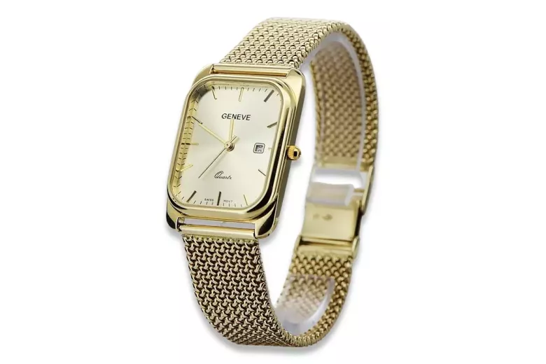 Gold men's watch Geneve ★ https://zlotychlopak.pl/ru/ ★ Золотая чистота 585 333 Низкая Цена!