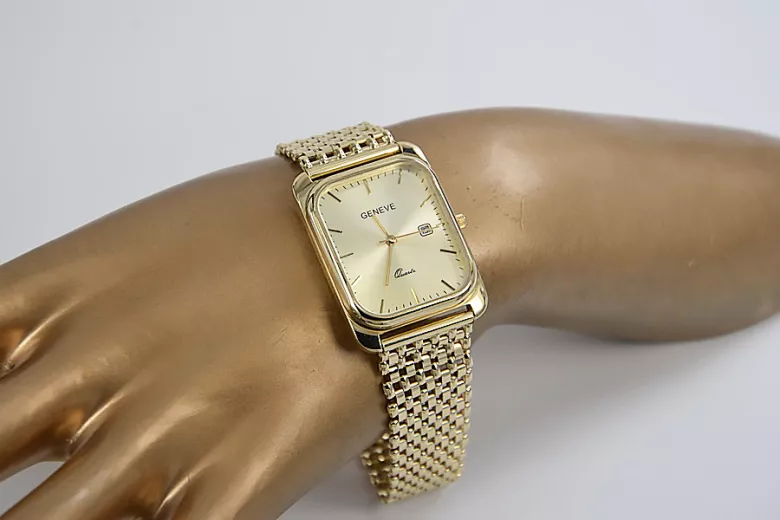 Gold men's watch Geneve ★ https://zlotychlopak.pl/ru/ ★ Золотая чистота 585 333 Низкая Цена!