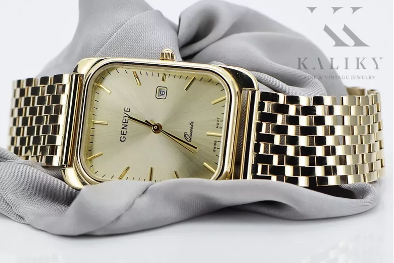 Reloj para hombres de oro Geneve ★ https://zlotychlopak.pl/es/ ★ Pureza de oro 585 333 Precio bajo!