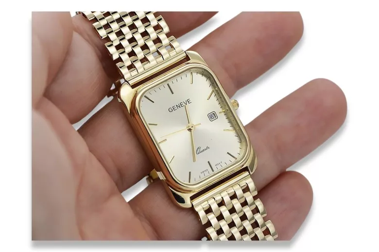 Reloj para hombres de oro Geneve ★ https://zlotychlopak.pl/es/ ★ Pureza de oro 585 333 Precio bajo!