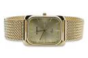 14k Gold Men's Rectangular Watch, Italian, 36.8mm