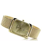 Reloj masculino rectangular de oro 14k, Italia, 36.8mm