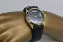 Ceas de Aur 14k pentru Bărbați, Cadran Negru, Quartz, 41mm