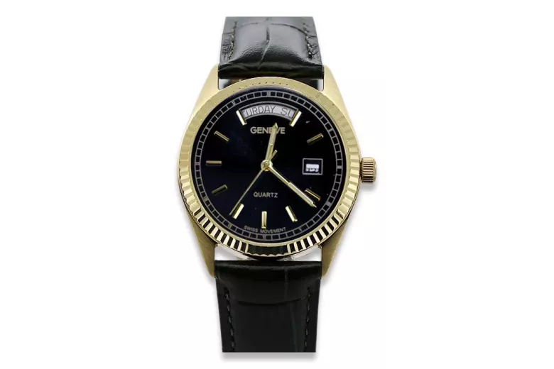 Montre hommes d'or Geneve ★ https://zlotychlopak.pl/fr/ ★ Pureté d'or 585 333 Low Price!