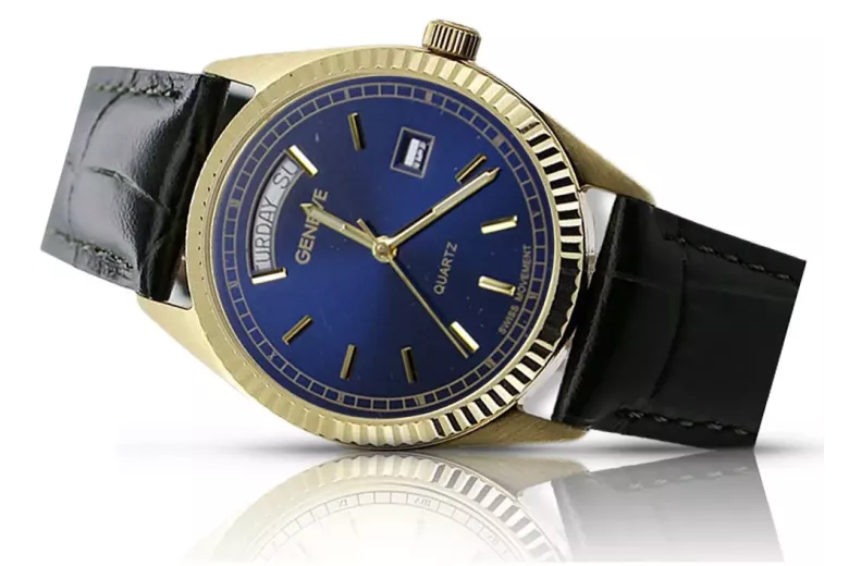 Montre hommes d'or Geneve ★ https://zlotychlopak.pl/fr/ ★ Pureté d'or 585 333 Low Price!