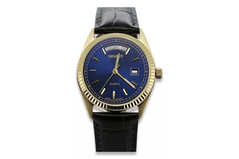 Reloj para hombres de oro Geneve ★ https://zlotychlopak.pl/es/ ★ Pureza de oro 585 333 Precio bajo!