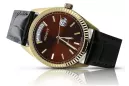 Gold men's watch Geneve ★ zlotychlopak.pl ★ Gold purity 585 333 Low Price!