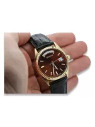 Gold men's watch Geneve ★ zlotychlopak.pl ★ Gold purity 585 333 Low Price!