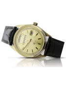 Gold men's watch Geneve ★ zlotychlopak.pl ★ Gold purity 585 333 Low Price!