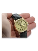 Gold men's watch Geneve ★ zlotychlopak.pl ★ Gold purity 585 333 Low Price!