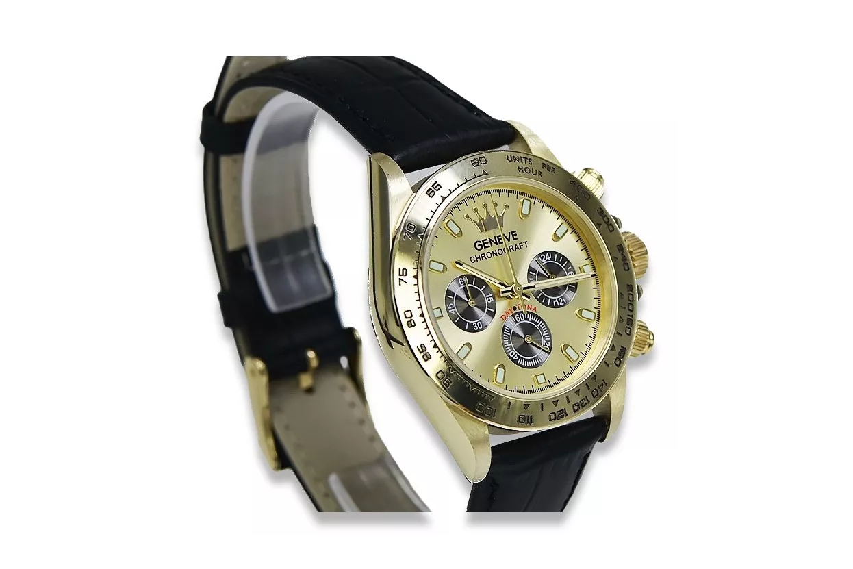 Gold men's watch Geneve ★ https://zlotychlopak.pl/ru/ ★ Золотая чистота 585 333 Низкая Цена!