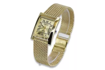 Yellow 14k gold women's Lady watch Geneve wristwatch mw009y&mbw014y-f