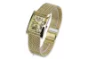 Montre femme en or jaune 14k montre Geneve bracelet mw009y enceintembw014y-f