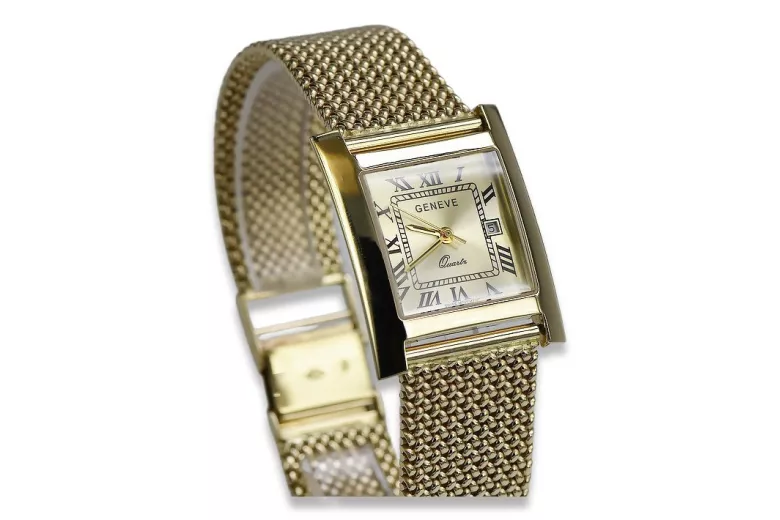 Reloj para hombres de oro Geneve ★ https://zlotychlopak.pl/es/ ★ Pureza de oro 585 333 Precio bajo!