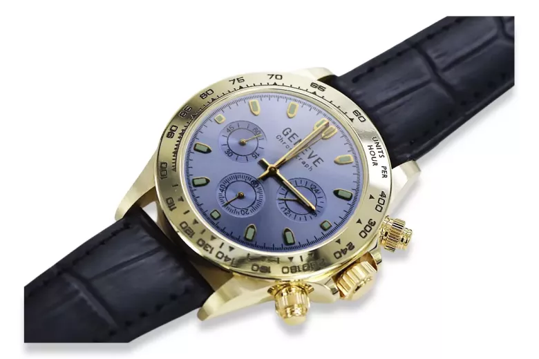 Reloj para hombres de oro Geneve ★ https://zlotychlopak.pl/es/ ★ Pureza de oro 585 333 Precio bajo!