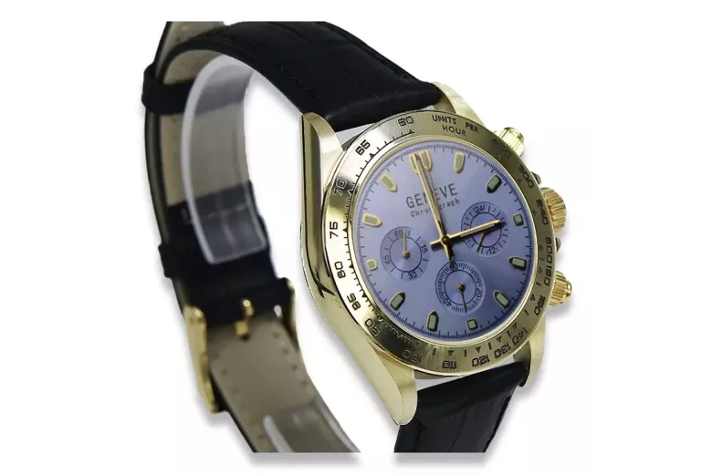 Reloj para hombres de oro Geneve ★ https://zlotychlopak.pl/es/ ★ Pureza de oro 585 333 Precio bajo!