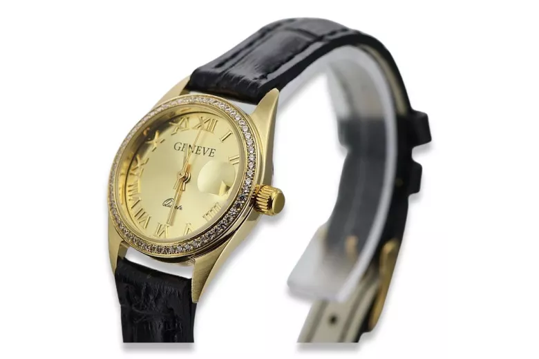 Reloj de damas de oro ★ zlotychlopak.pl ★ Pureza de oro 585 333 ¡Precio bajo!