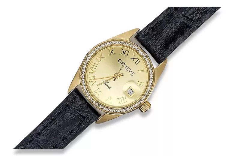 Reloj de damas de oro ★ zlotychlopak.pl ★ Pureza de oro 585 333 ¡Precio bajo!