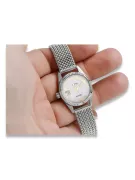 14K White Gold Ladies Watch, Pearl Dial, Italian Quartz