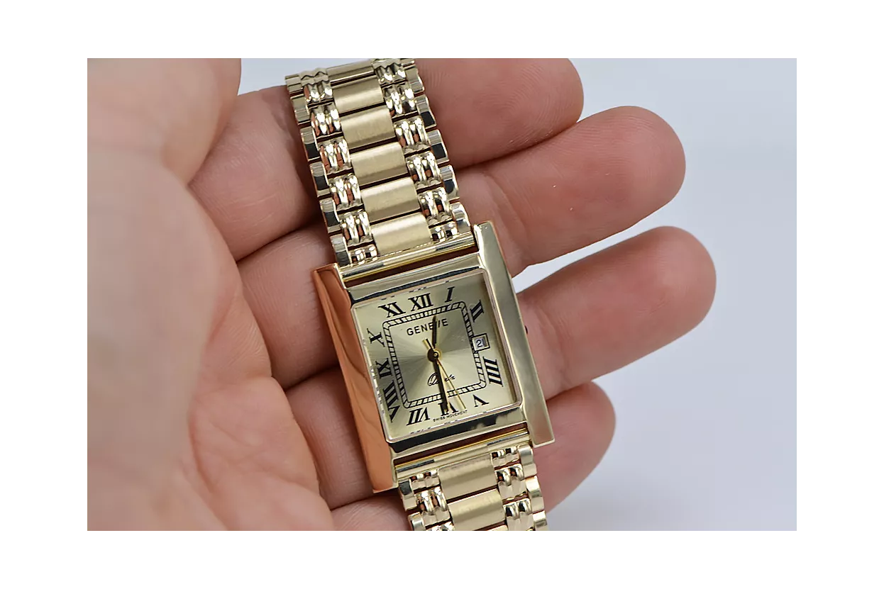 Gold men's watch Geneve ★ https://zlotychlopak.pl/ru/ ★ Золотая чистота 585 333 Низкая Цена!