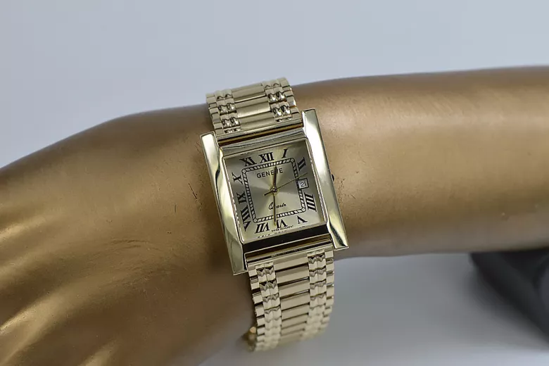 Montre hommes d'or Geneve ★ https://zlotychlopak.pl/fr/ ★ Pureté d'or 585 333 Low Price!