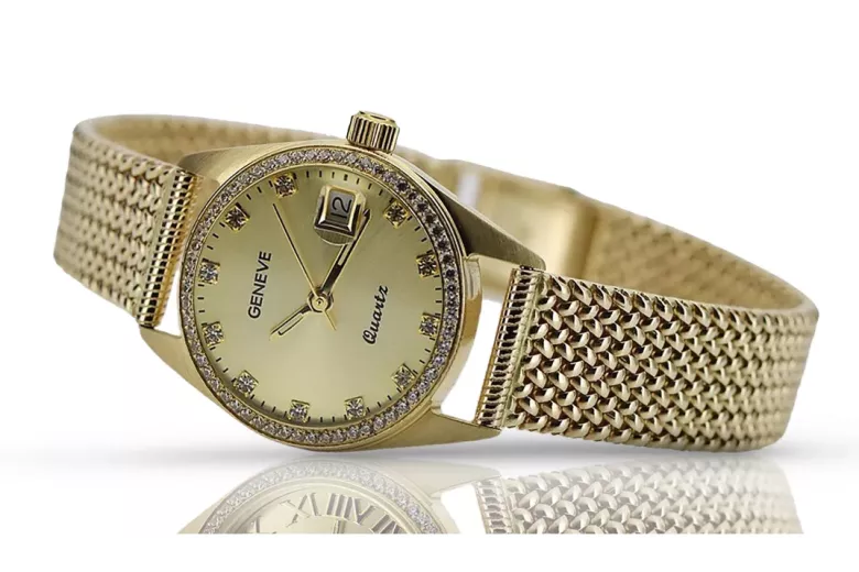 Reloj para hombres de oro Geneve ★ https://zlotychlopak.pl/es/ ★ Pureza de oro 585 333 Precio bajo!