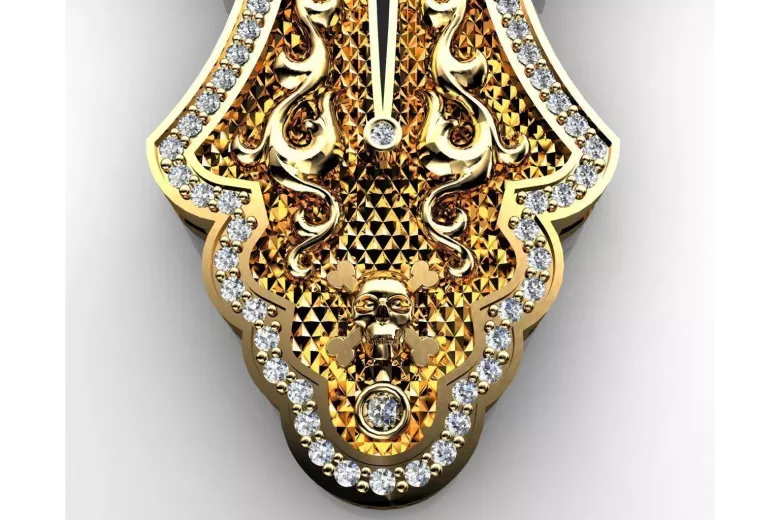 Pendentif d'or ★ https://zlotychlopak.pl/fr/ ★ échantillon d'or 585 333 bas prix