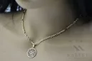 Greek style pendant & Corda Figaro 14k gold chain cpn020yw&cc004y8g