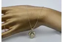 copy of 14k gold Mother of God medallion & Snake chain pm005y&cc080y