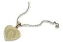 copy of 14k gold Mother of God medallion & Snake chain pm005y&cc080y