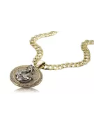 Icono colgante Merry oro 14k 585 con cadena Gourmette pm027yw37&cc099y90g