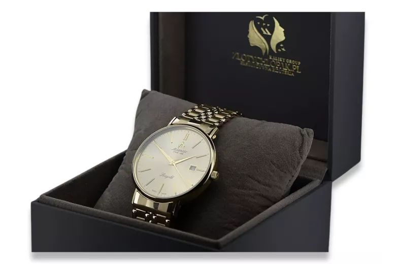 Reloj de oro para hombre Geneve ★ https://zlotychlopak.pl/es/ ★ Pureza del oro 585 333 ¡Precio bajo!