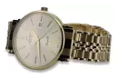 Gold men's watch Geneve ★ zlotychlopak.pl ★ Gold purity 585 333 Low Price!