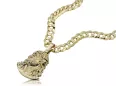 Yellow 14k gold Jezus pendant with Elegant chain pj004y15&cc001y50