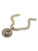 Icono colgante Merry oro 14k 585 con cadena Gourmette pm027yw37&cc099y