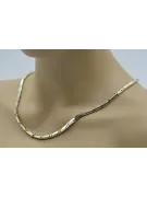 Italian yellow 14k gold 585 Hammer chain cc047yw