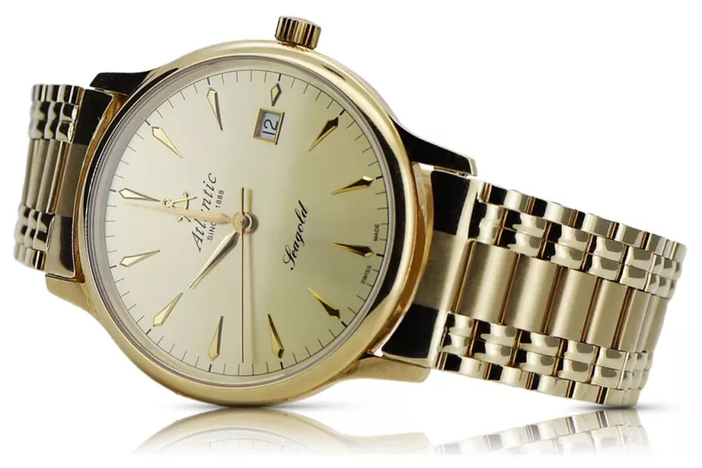 Reloj de oro para hombre Geneve ★ https://zlotychlopak.pl/es/ ★ Pureza del oro 585 333 ¡Precio bajo!