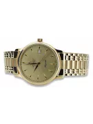 Gold men's watch Geneve ★ zlotychlopak.pl ★ Gold purity 585 333 Low Price!