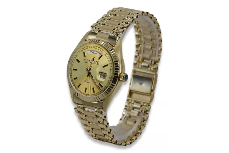 Goldene Herrenuhr Geneve ★ https://zlotychlopak.pl/de/ ★ Goldreinheit 585 333 Niedriger Preis!