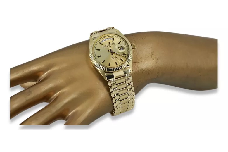 Goldene Herrenuhr Geneve ★ https://zlotychlopak.pl/de/ ★ Goldreinheit 585 333 Niedriger Preis!