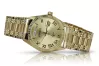 Гарний годинник Lady Geneve з жовтого золота 14 карат 585 проби mw013ydg&mbw006yo-f